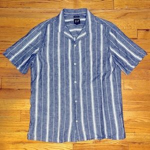 Gap Camp Collar Shortsleeve Linen Shirt